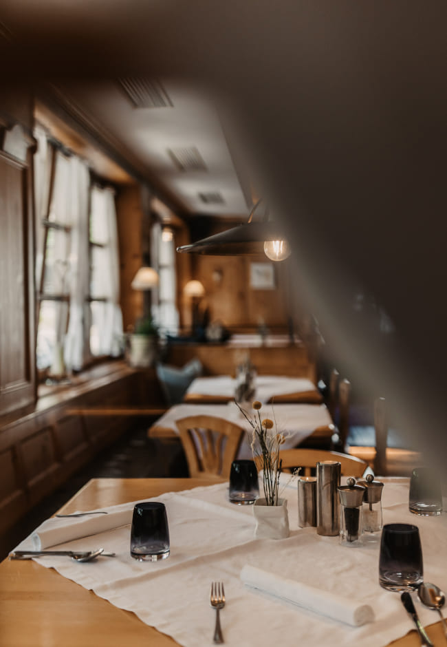 Tisch gedeckt restaurant